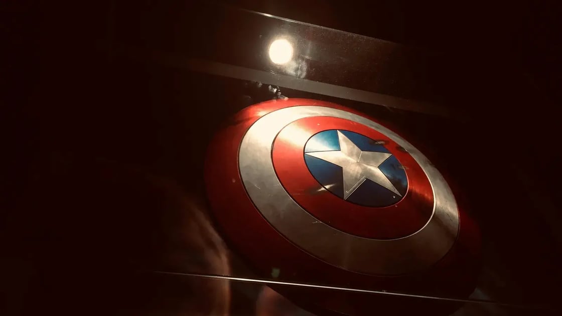 Captain America shield on display