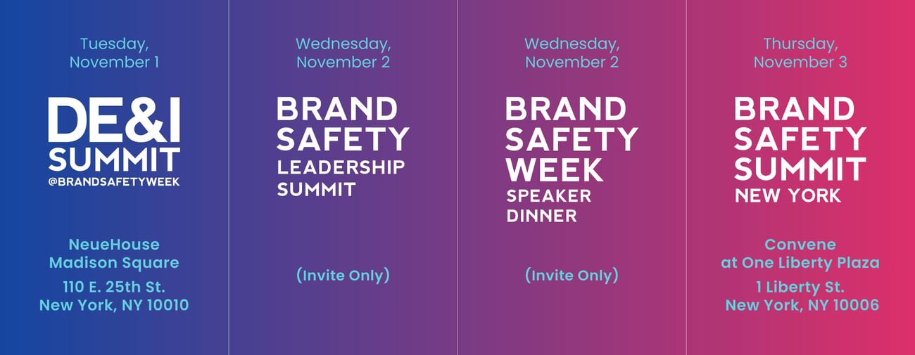 Brand Safety Week agenda