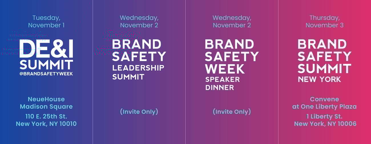 Brand Safety Week agenda